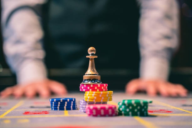 Baccarat card dealing in progress